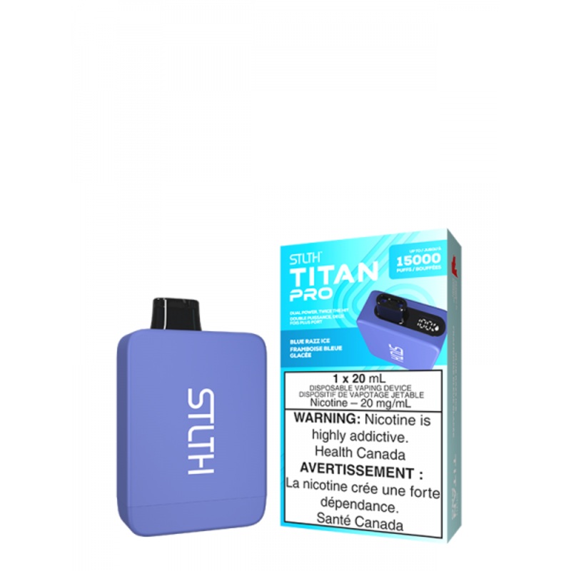 Blue Razz Ice STLTH TITAN PRO Disposable (Carton of 5 Units)