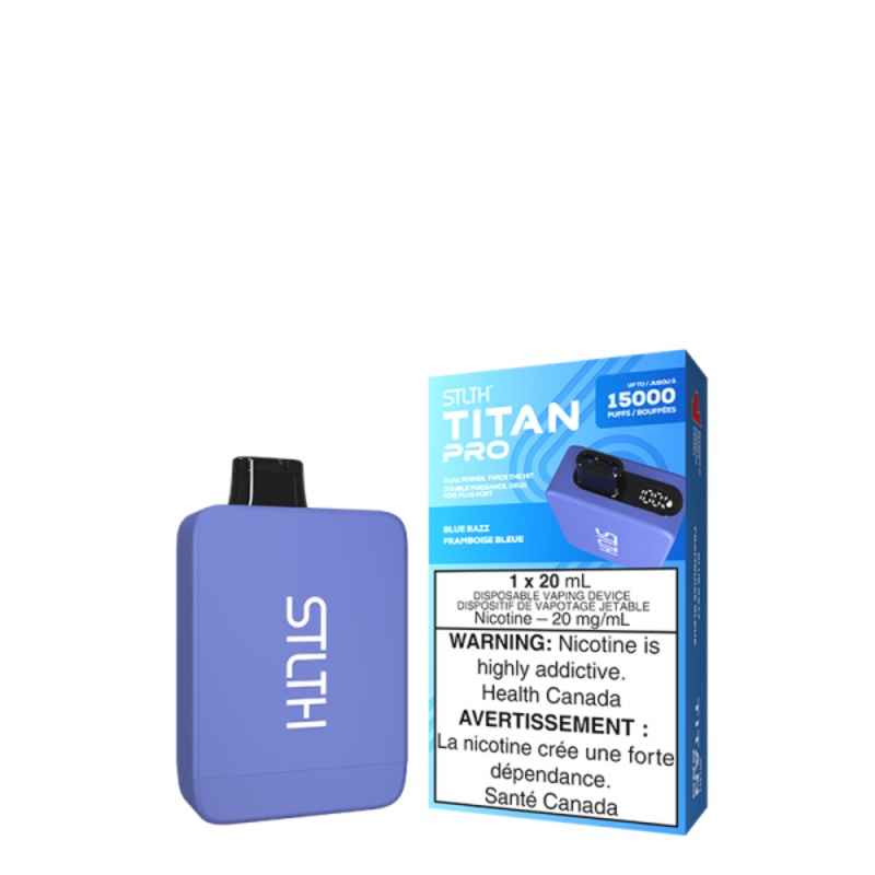 Blue Razz (NO ICE) STLTH TITAN PRO Disposable (Carton of 5 Units)