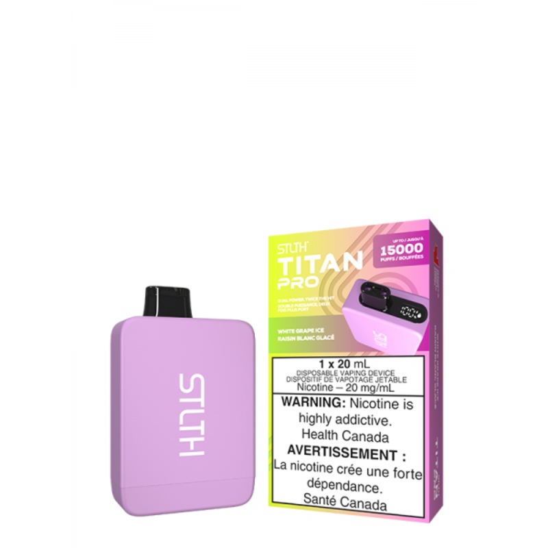 White Grape Ice STLTH TITAN PRO Disposable (Carton of 5 Units)