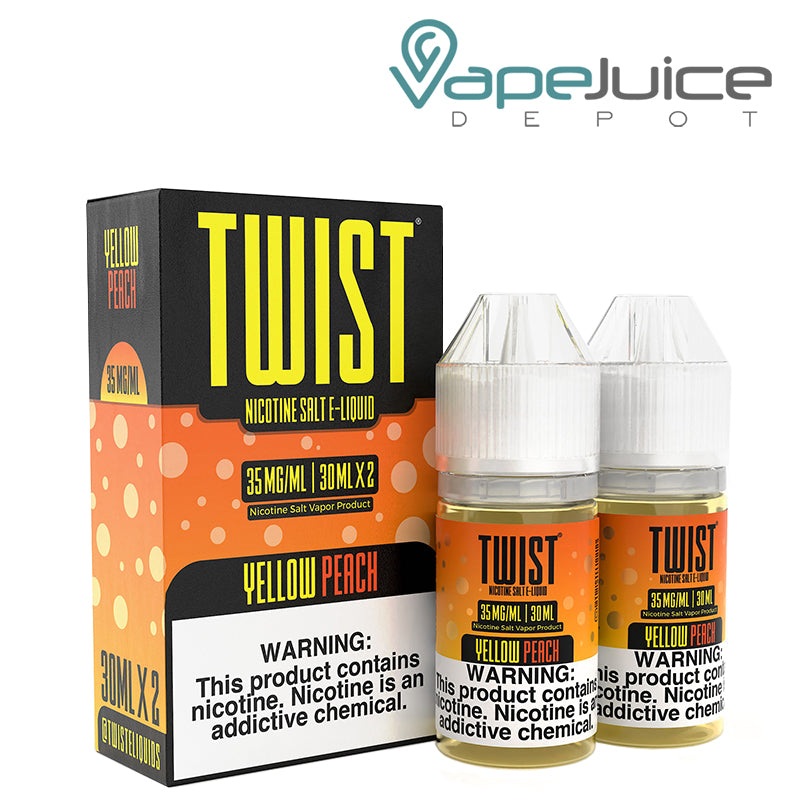 Yellow Peach Twist Salt E-Liquid 60ml