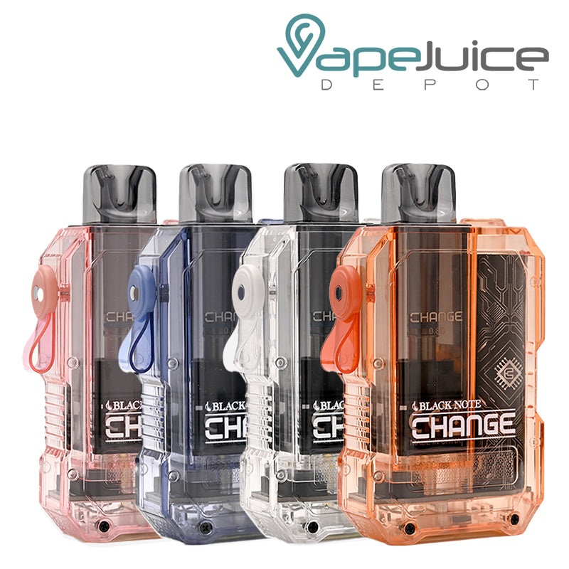 Black Note CHANGE Pod Kit|Translucent Black|Translucent Amber|Translucent Pink|Translucent Orange|Translucent Royal Blue