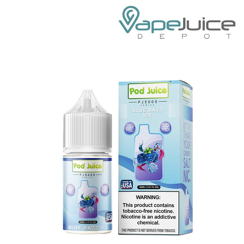 Blue Razz Ice Pod Juice PJ5000 TFN Salt 30ml