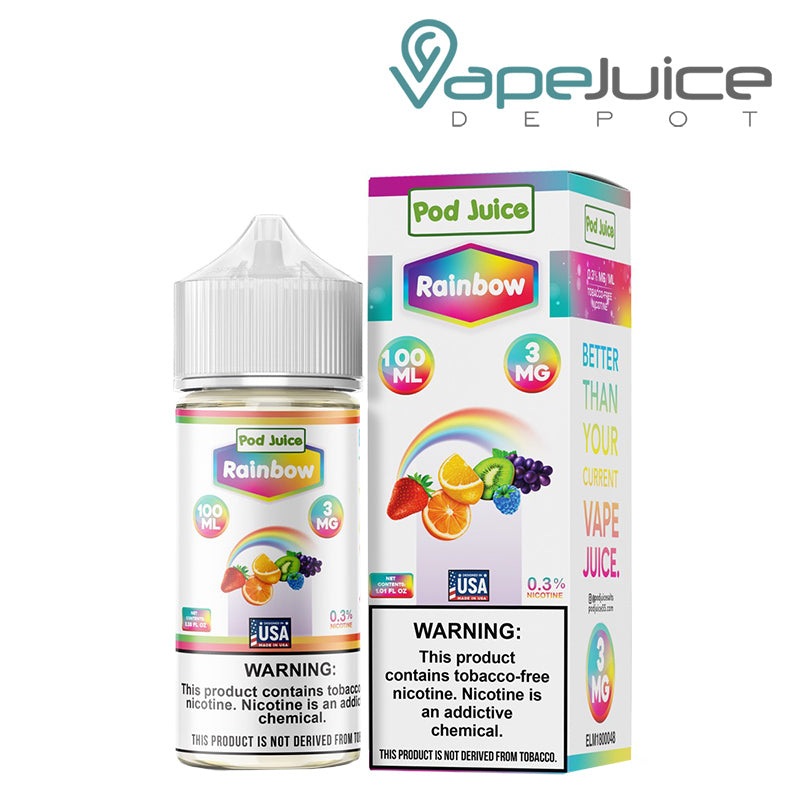 Rainbow Pod Juice TFN 100ml|100ml|0mg|3mg|6mg|12mg