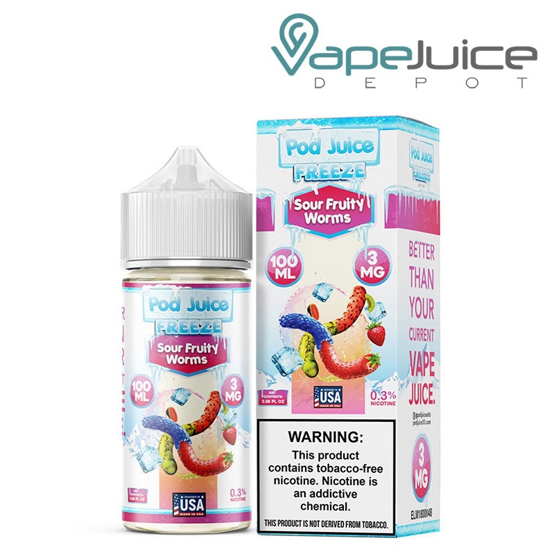 Sour Fruity Worms Freeze Pod Juice TFN 100ml