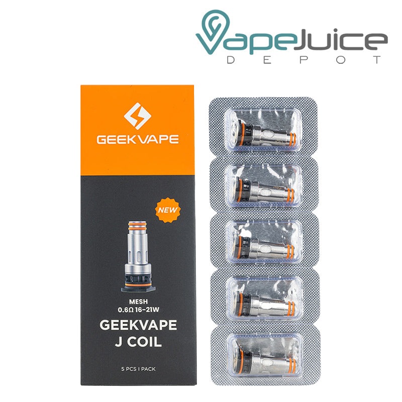 GeekVape J Series Coils|0.4ohm J Coils | 5-Pack|0.6ohm J Coils | 5-Pack|0.8ohm J Coils | 5-Pack|1.2ohm J Coils | 5-Pack