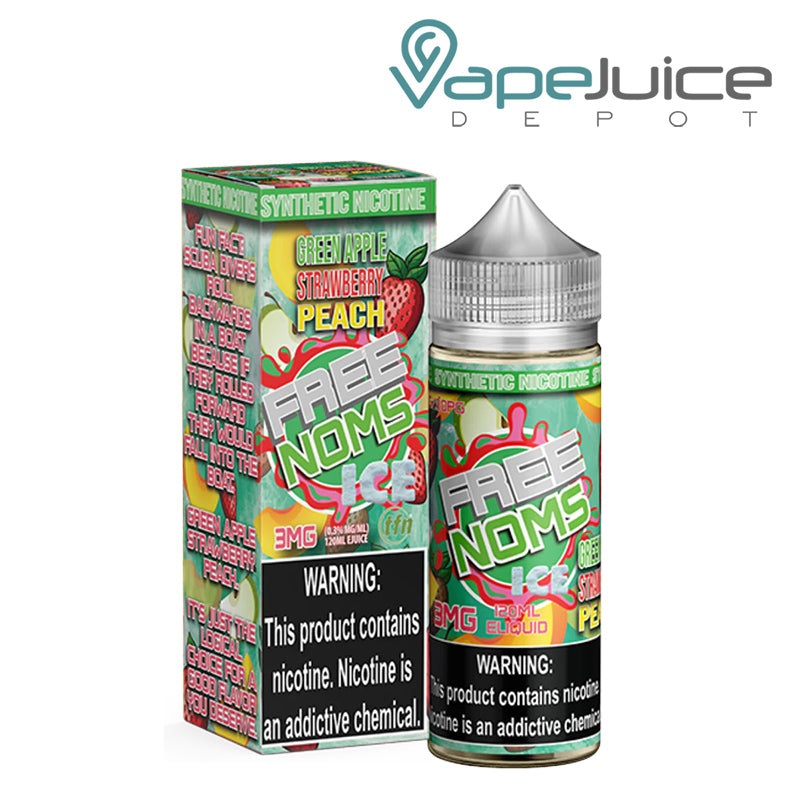 ICE Green Apple Strawberry Peach FreeNoms TFN 120ml