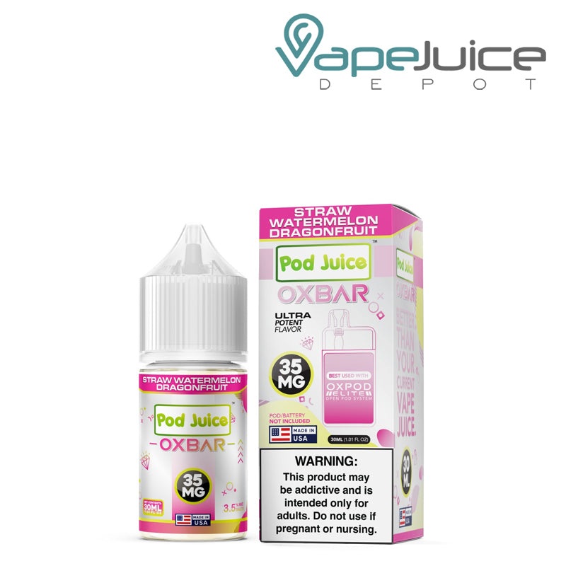 Straw Watermelon Dragonfruit Pod Juice x OXBAR Salts 30ml
