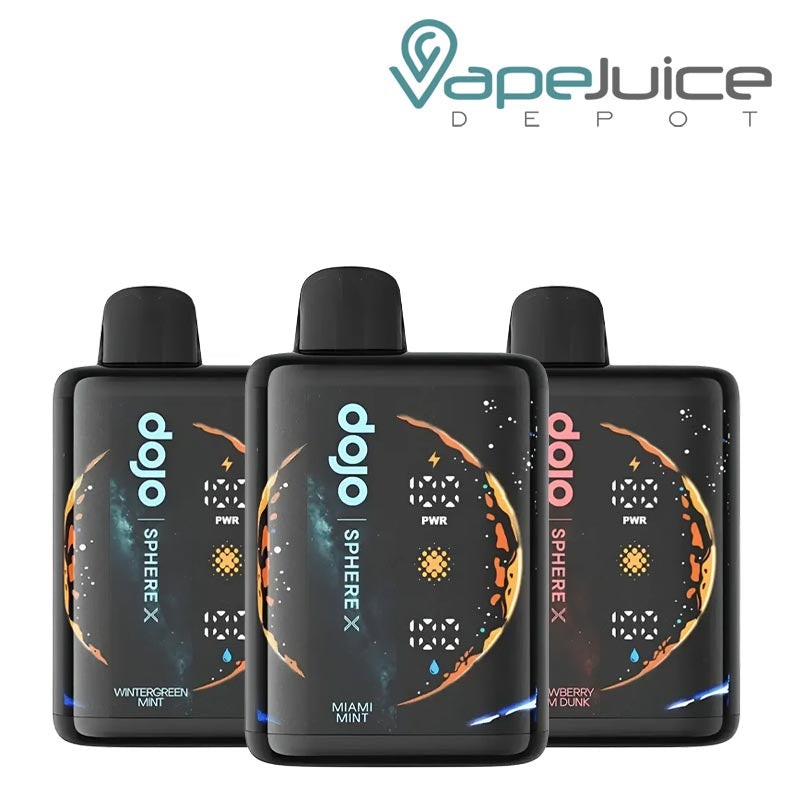 Dojo Sphere X 40K Disposable|Baja Splash MTD|Berry Blast Triad|Blue Star|Blue Razz Ice|Fresh Splash|Fresh Berry Orange|Frosted Banana Taffy|Frozen Grapefruit|Grape Mojo|Hawaii Dream|Miami Mint|Peachy Smash|Pink Lemonade|Raspberry Peach Lime|Sour Apple B-P