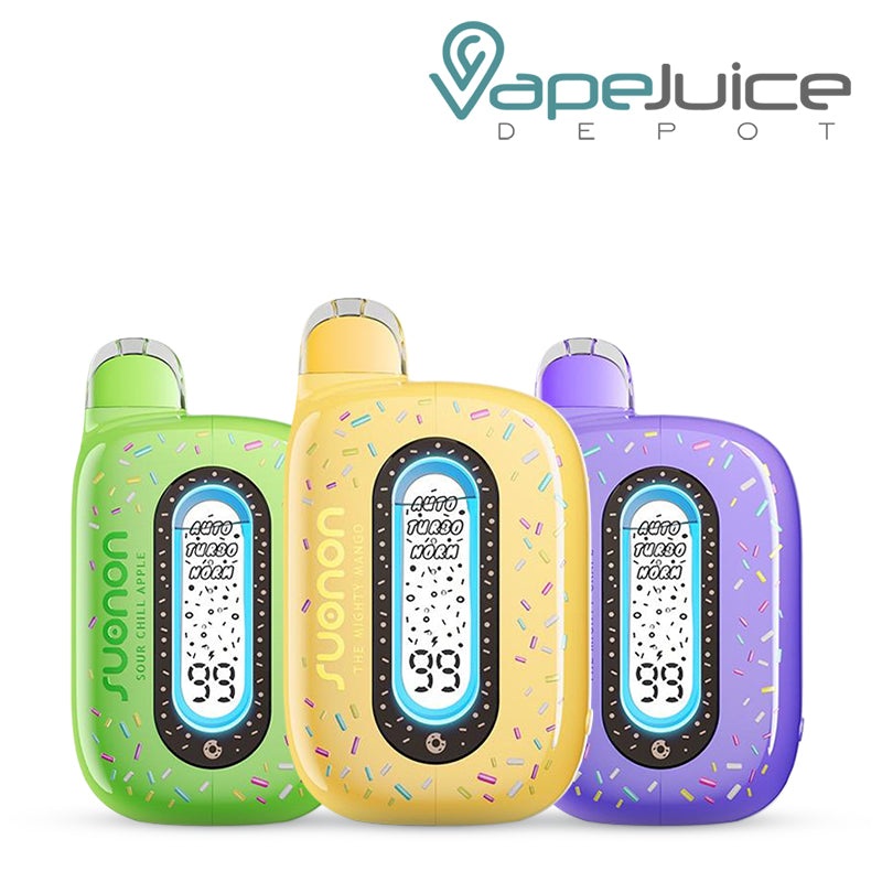 Suonon Donete 50K Disposable|Blue Razz Ice|The Mighty Mango|Berry Crush|Freezy Pina Colada|B Burst|Dragon Melon|Blueberry Watermelon|The Mighty Grape|The Mighty Straw|Miami Mint