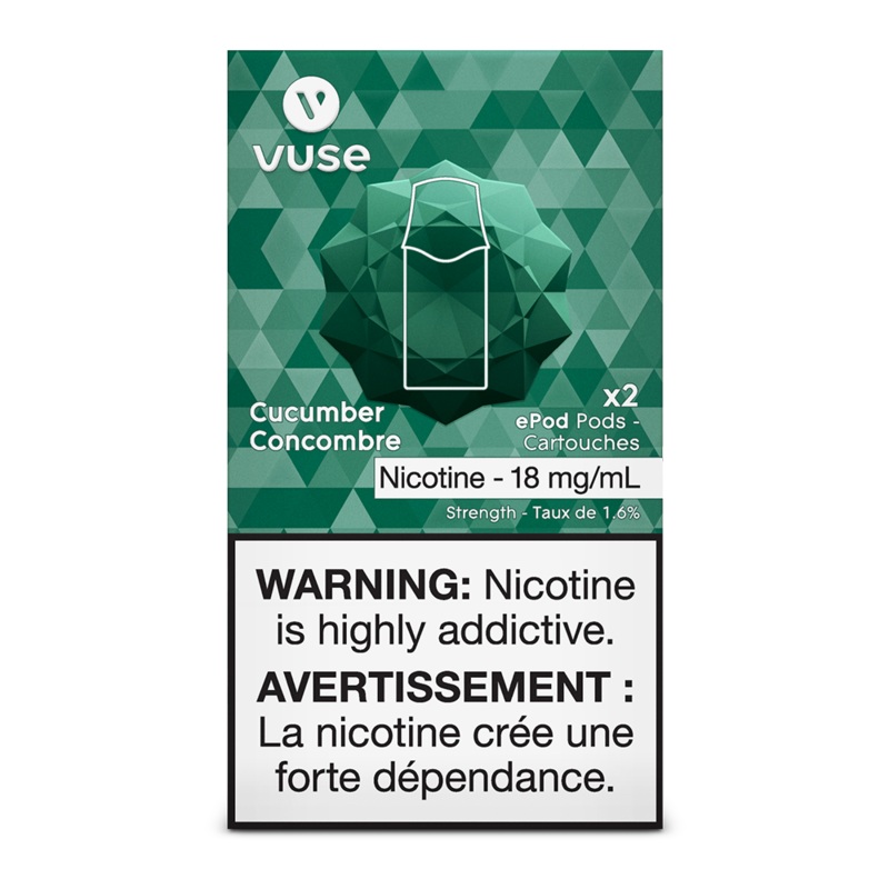 Vuse ePod Cucumber Pods (AB)|Nicotine Free|12mg|18mg