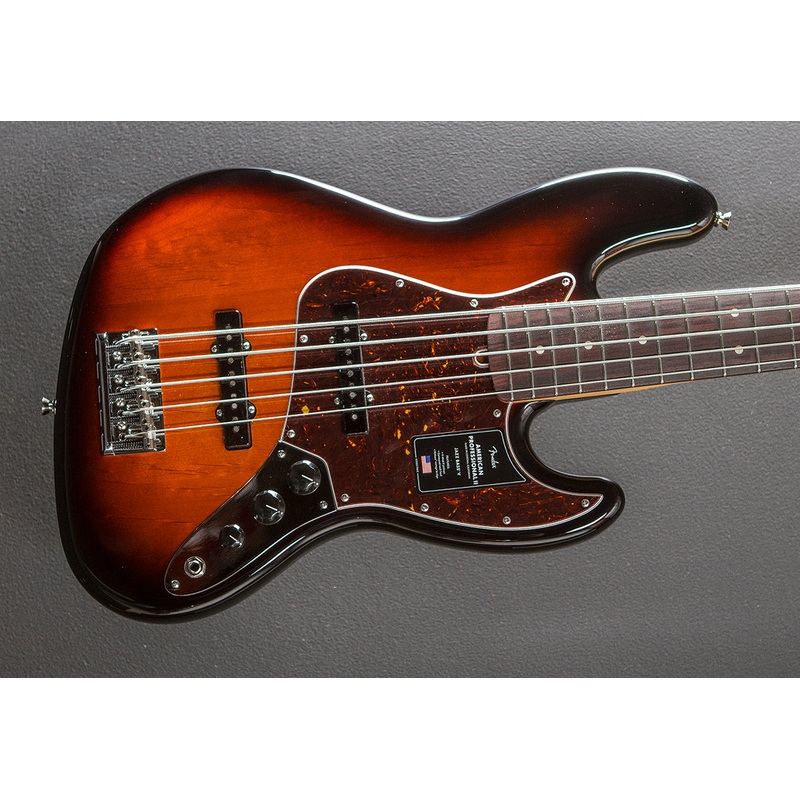 American Professional II Jazz Bass V – 3 Color Sunburst w/Rosewood