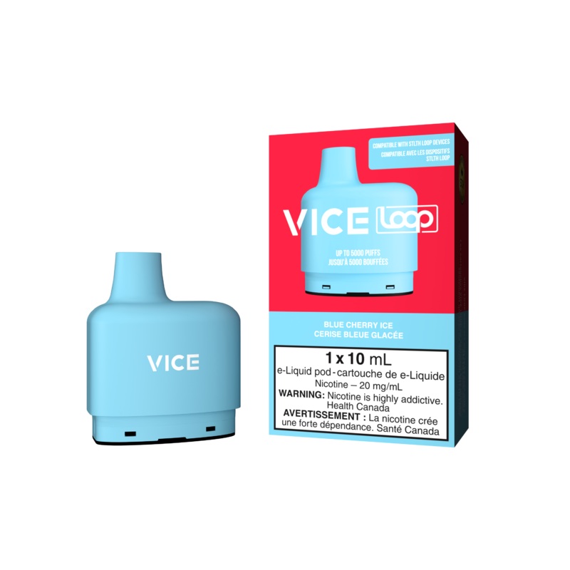 VICE LOOP PODS (AB)|Green Apple Ice|Blue Cherry Ice|Hawaiian Ice|Island Splash Ice|Nana Berry Ice|Green Burst|Melon Berry Ice|Misty Mango Ice|Straw Kiwi Ice|Prism Ice