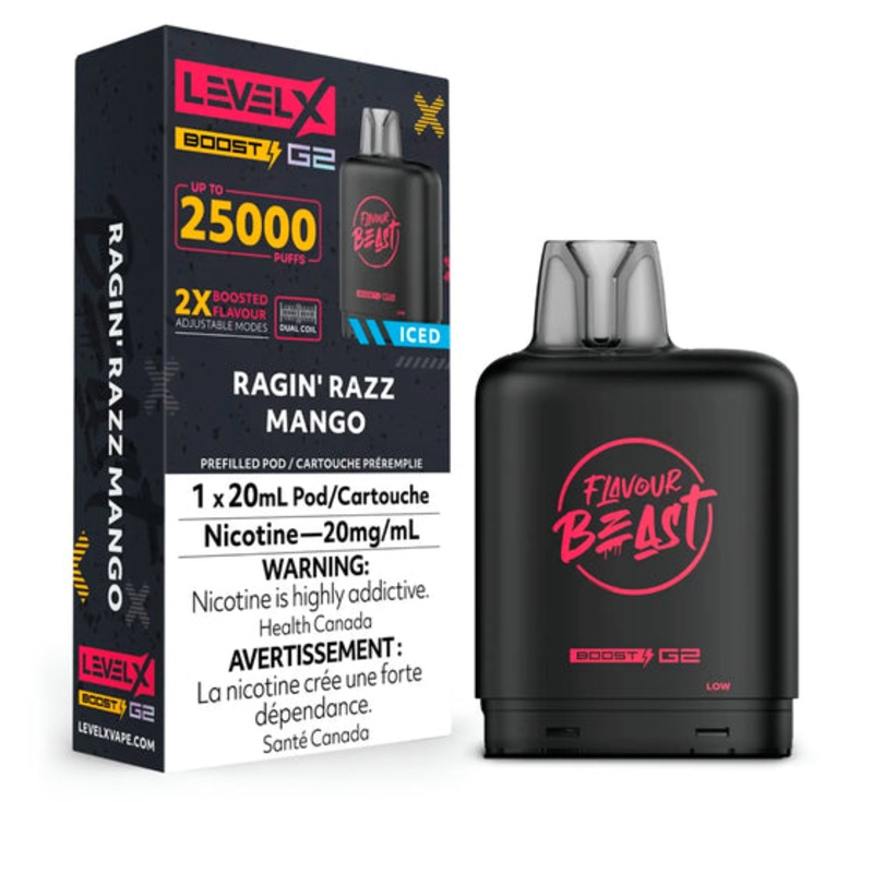 G2 Level X Flavour Beast Boost G2 – Ragin’ Razz Mango Iced (AB)