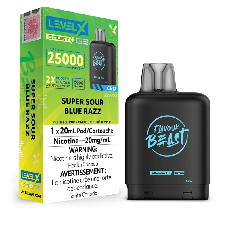 G2 Level X Flavour Beast Boost G2 – Super Sour Blue Razz Iced (AB)