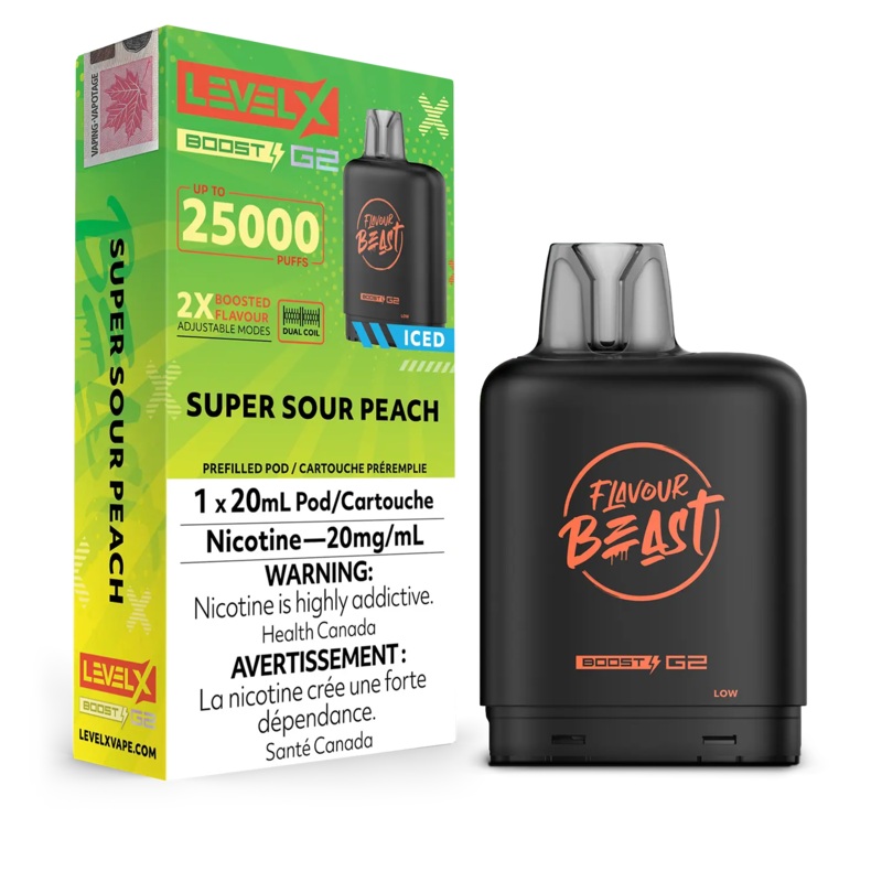 G2 Level X Flavour Beast Boost G2 – Super Sour Peach Iced (AB)