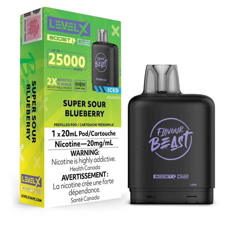 G2 Level X Flavour Beast Boost G2 – Super Sour Blueberry Iced (AB)