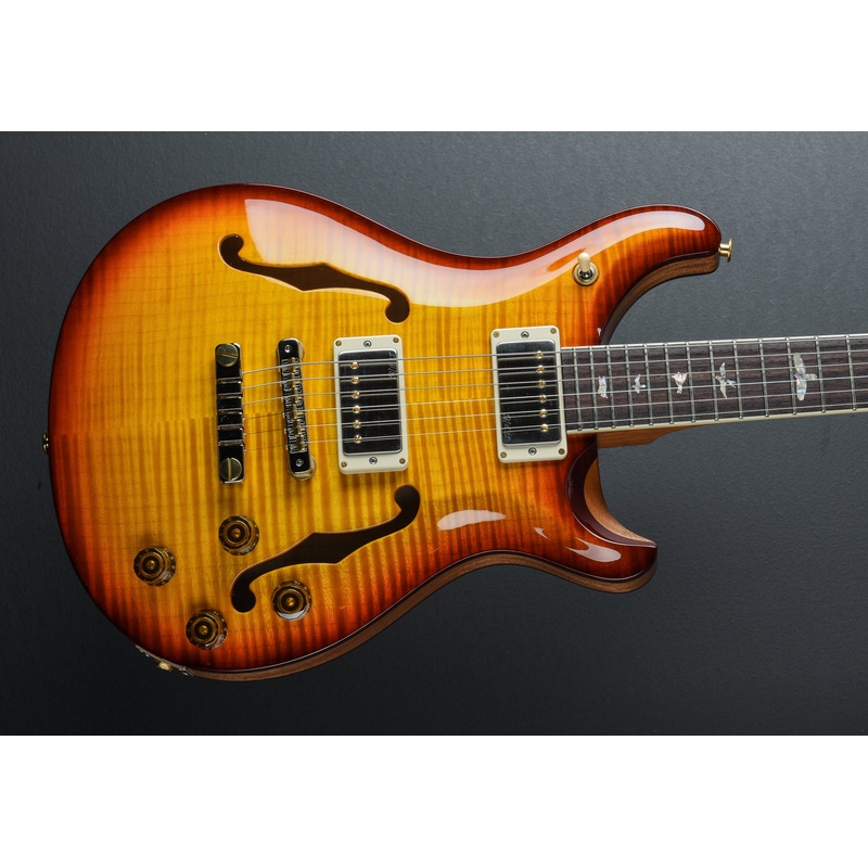 McCarty 594 Hollowbody II 10 Top – Tobacco Wrap Burst/Natural Sides