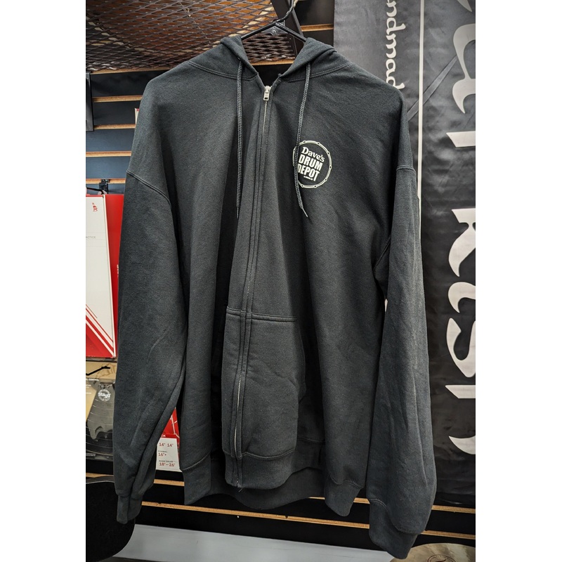 Drum Depot Zip Hoodie – Black|Small|Medium|Large|XL|XXL