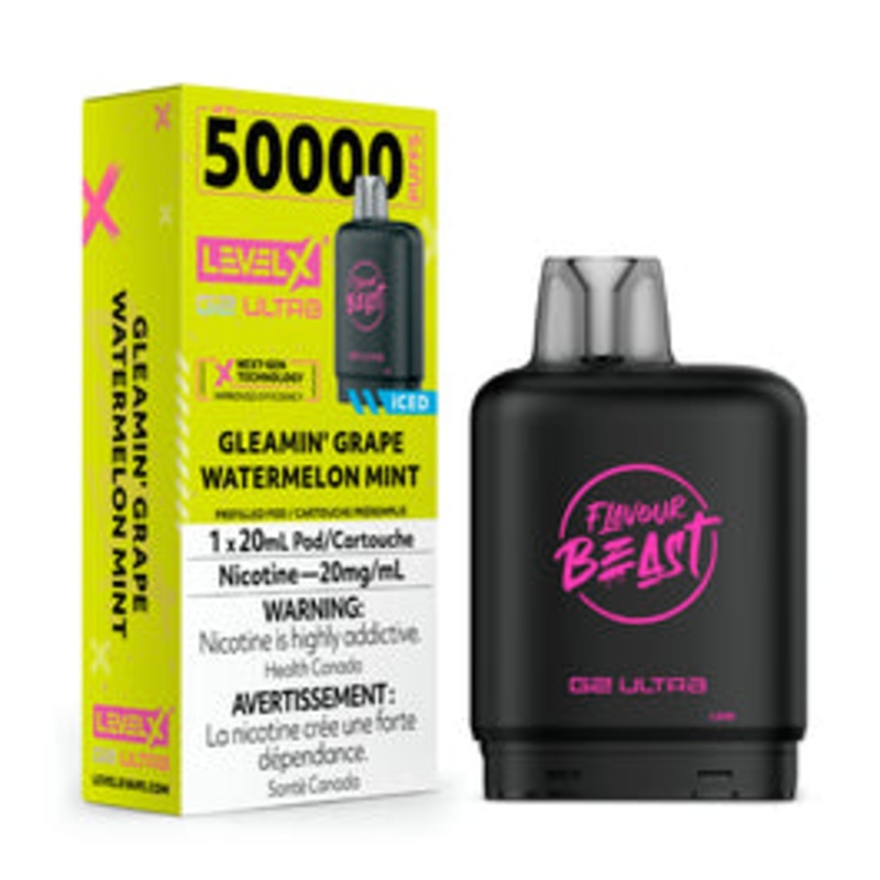 Level X Flavour Beast G2 Ultra – Gleamin’ Grape Watermelon Mint  (AB)
