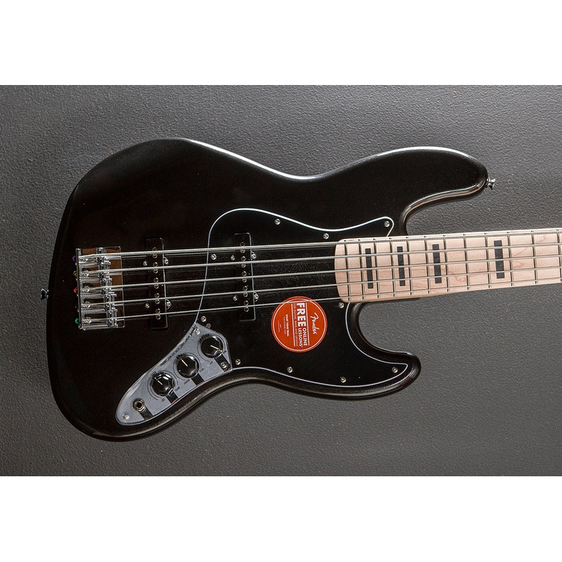 Affinity Series Active Jazz Bass V – Black Metallic w/Maple