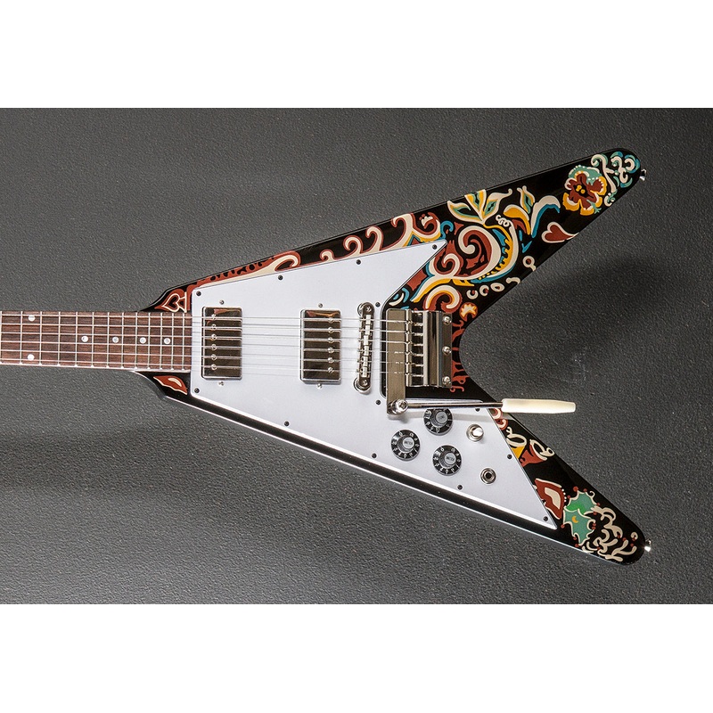 Jimi Hendrix Love Drops Flying V Left Hand – Ebony