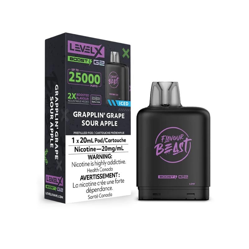 Grapplin’ Grape Sour Apple Icd – Level X Boost G2 Pods