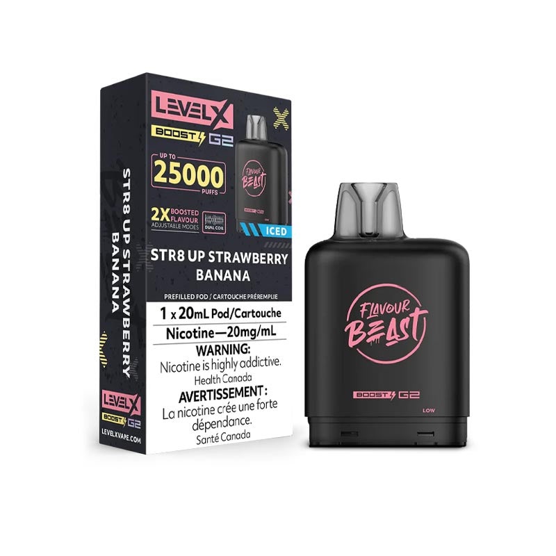 STR8 Up Strawberry Banana Icd – Level X Boost G2 Pods
