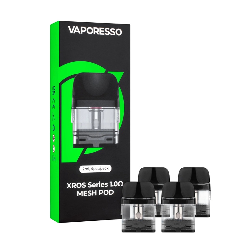 Vaporesso – XROS Pods|0.6 OHM Mesh Pod (4-Pack)|1.0 OHM Mesh Pod (4-Pack)