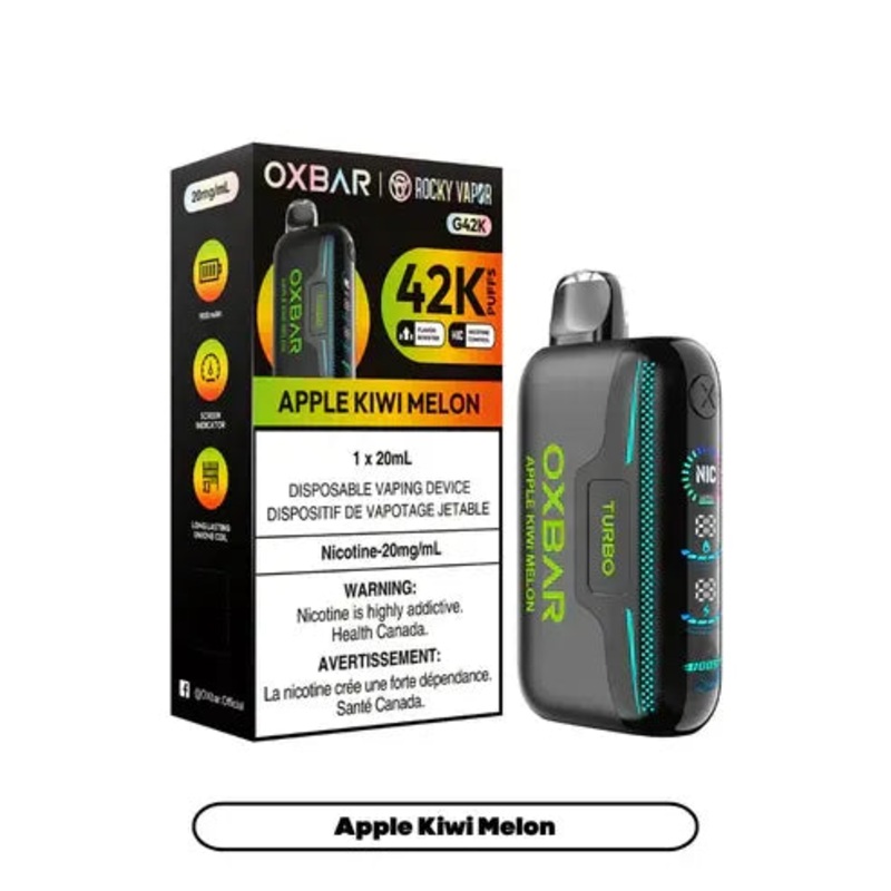 Apple Kiwi Melon OXBAR X Rocky Vapor G42K Disposable Vape