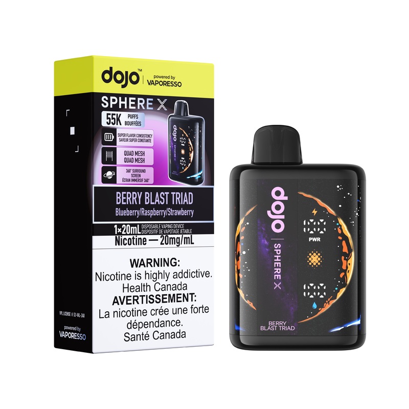 Berry Blast Triad Dojo Sphere X 55K Disposable Vape