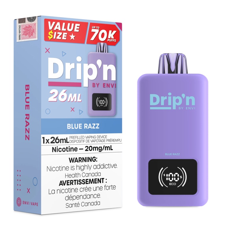 Blue Razz Envi Dripn 70K Disposable Vape