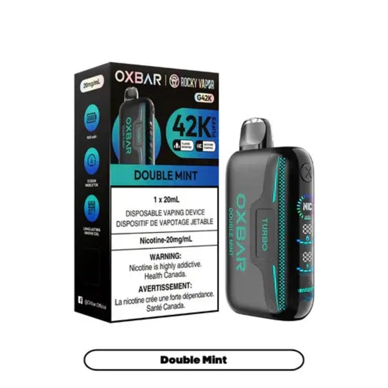 Double Mint OXBAR X Rocky Vapor G42K Disposable Vape