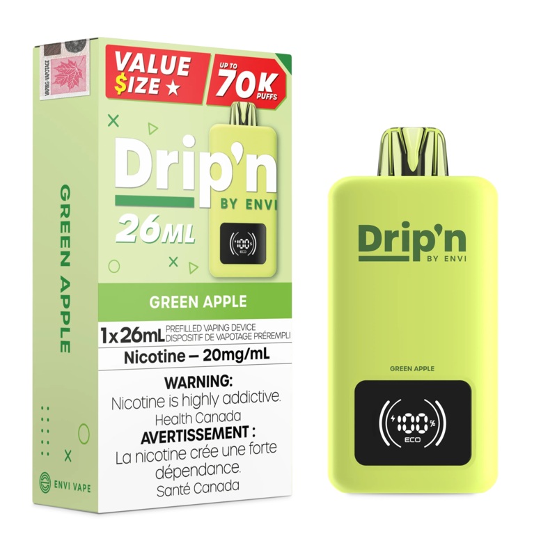 Green Apple Envi Dripn 70K Disposable Vape