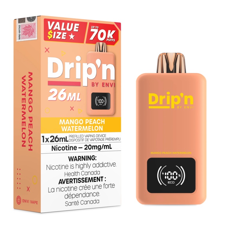 Mango Peach Watermelon Envi Dripn  70K Disposable Vape