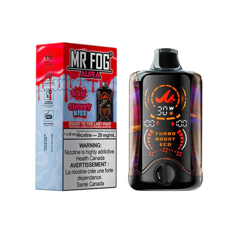 Cherry Kiss Mr. Fog Aura 60K Disposable Vape