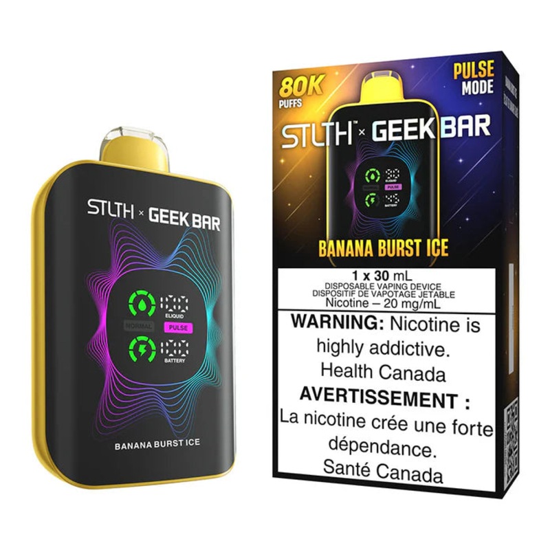 Banana Burst Ice STLTH X Geek Bar Disposable Vape 80K