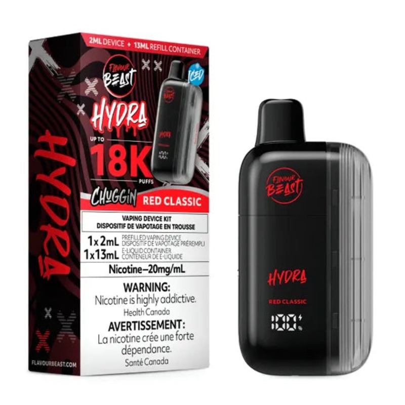 Chuggin’ Red Classic Iced Flavour Beast Hydra 18K Disposable Vape