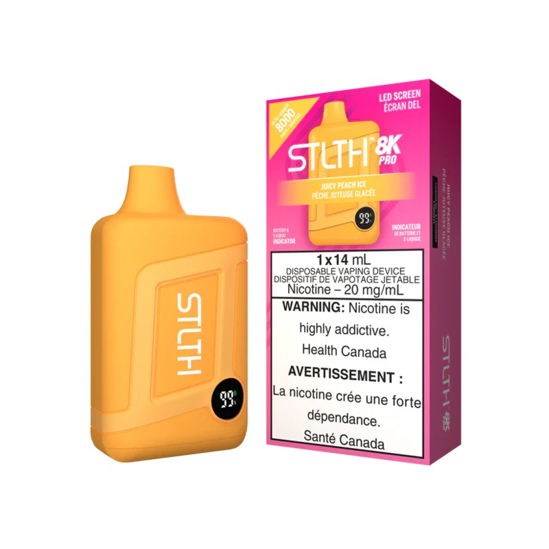Juicy Peach Ice STLTH 8K PRO Disposable Vape (100% off)