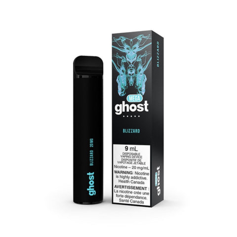 Ghost Mega Disposable Vape|Apple Peach Ice|Blizzard|Blue Razz|Green Apple Ice|Peach Berries|Peach Ice|Razz Currant Ice|Strawberry Kiwi Ice|Strawberry Banana|20mg|BOLD 50