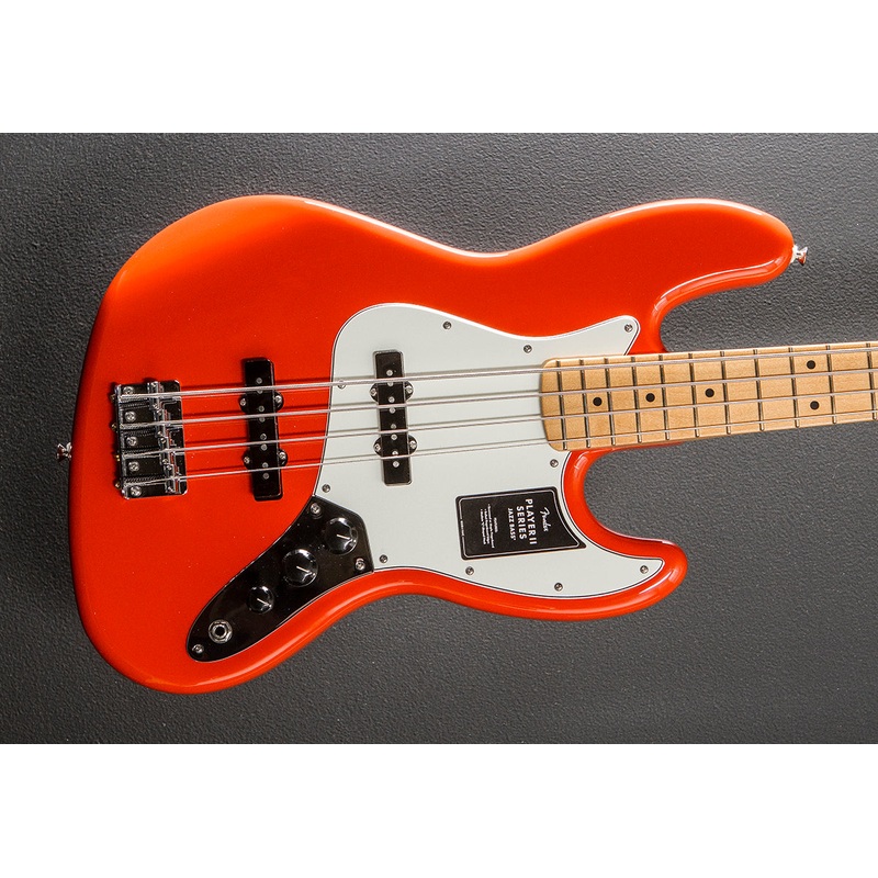 Player II Jazz Bass – Coral Red w/Maple