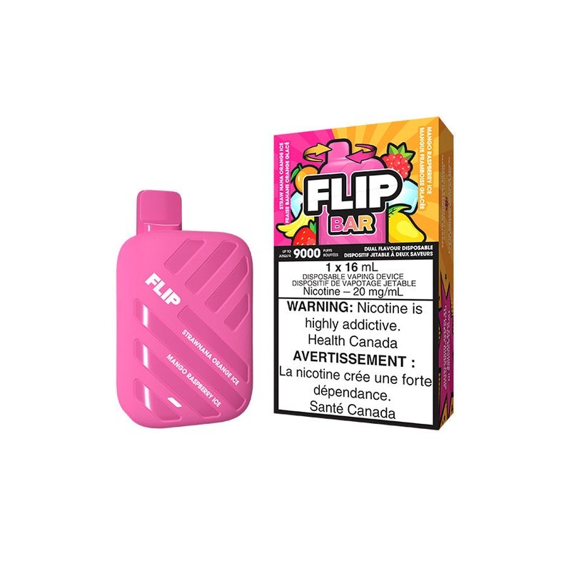 Flip Bar – Straw Nana Orange Ice & Mango Raspberry Ice