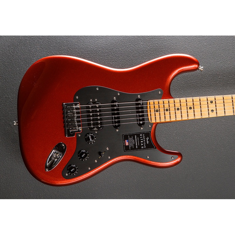 American Ultra II Stratocaster HSS – Sinister Red w/Maple