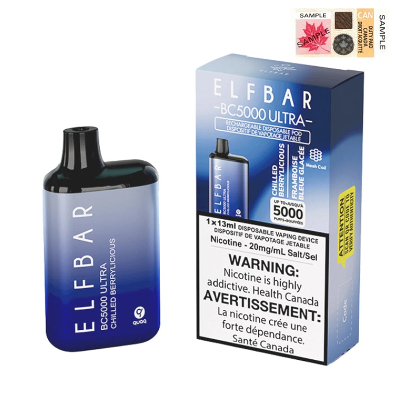 ELF BAR BC5000 ULTRA Disposable Vape – Chilled Berrylicious