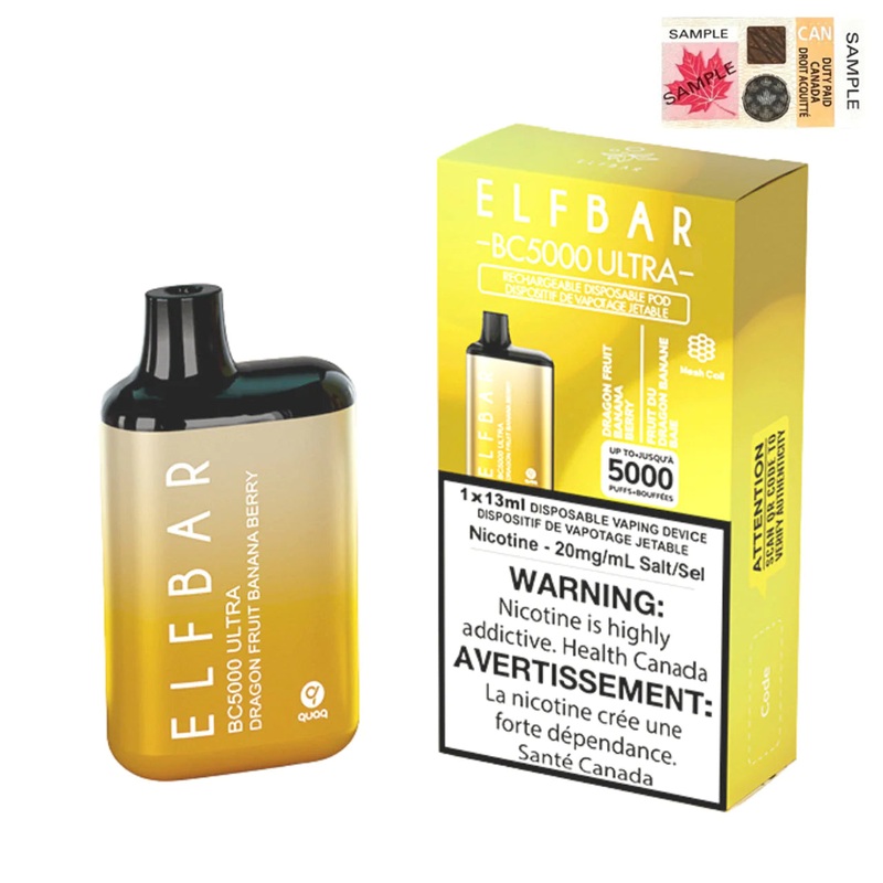 ELF BAR BC5000 ULTRA Disposable Vape – Dragon Fruit Banana Berry