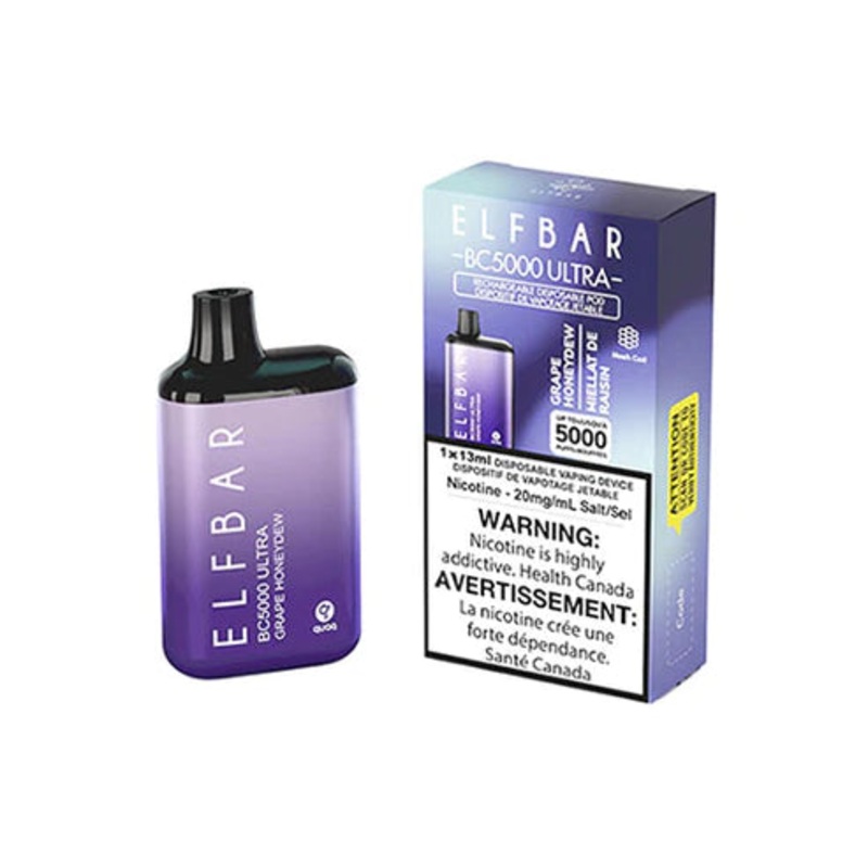 ELF BAR BC5000 ULTRA Disposable Vape – Grape Honeydew