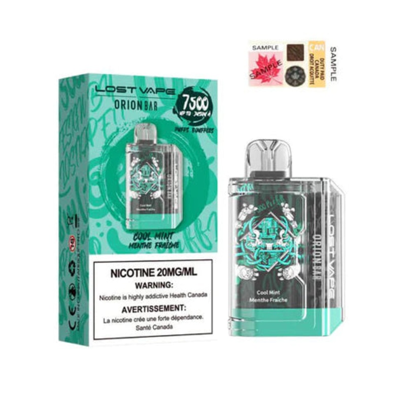 Lost Vape Disposable – Orion Bar – 7500 Puffs – Cool Mint