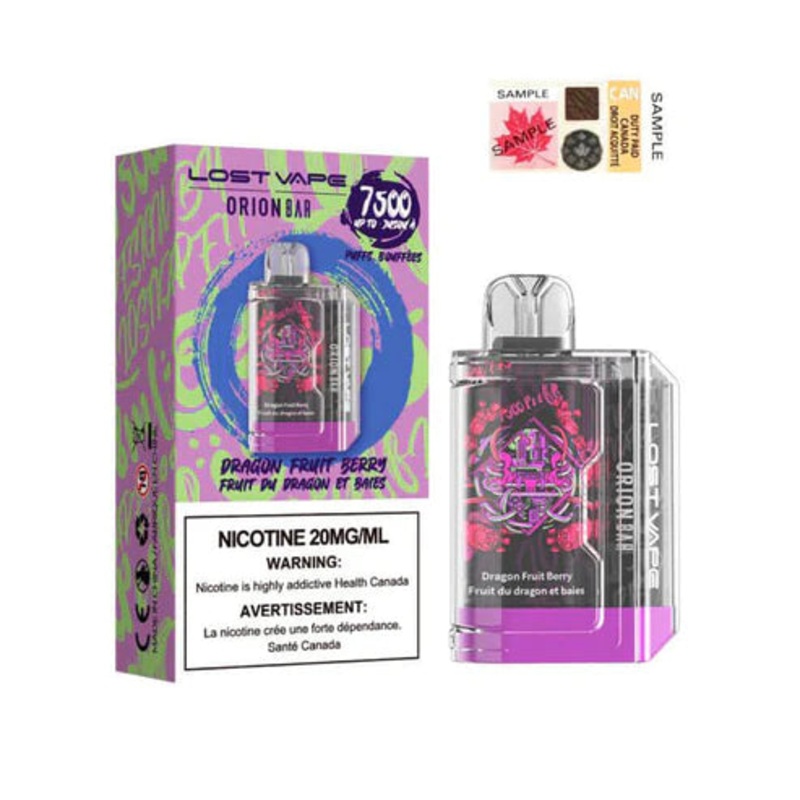 Lost Vape Disposable – Orion Bar – 7500 Puffs – Dragon Fruit Berry