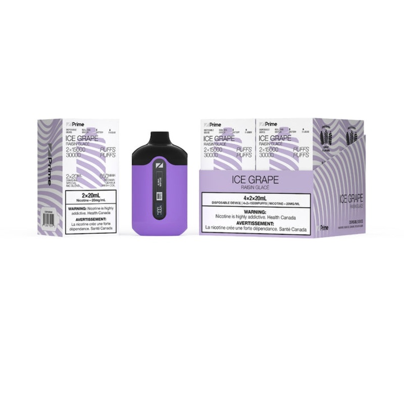 ZPrime Disposable Vape – Zpods – 30K Puff Combo – Ice Grape