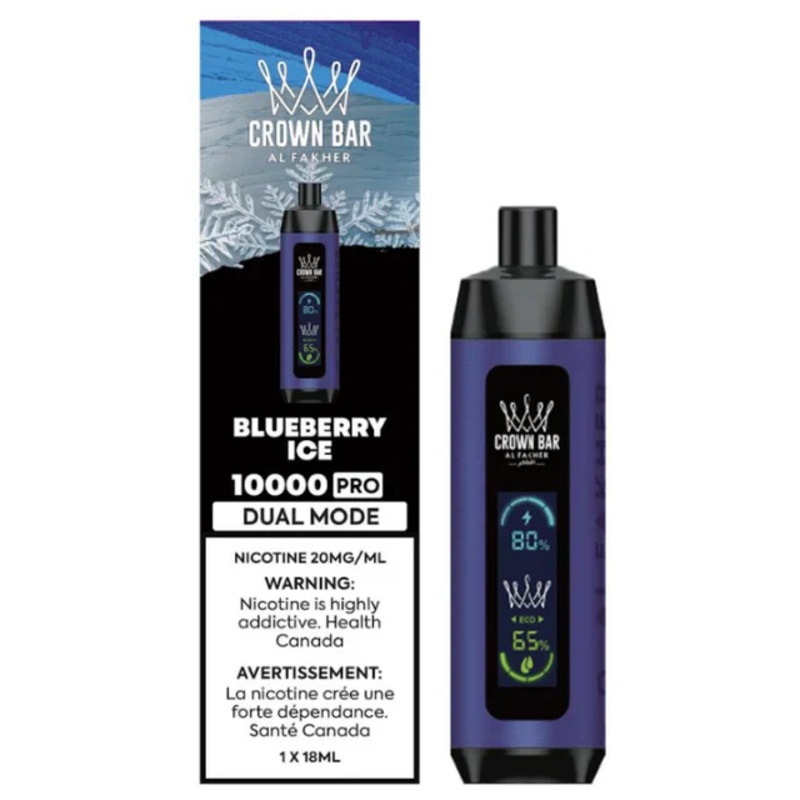 Crown Bar – Al Fakher – Disposable Vape 10K – Blueberry Ice