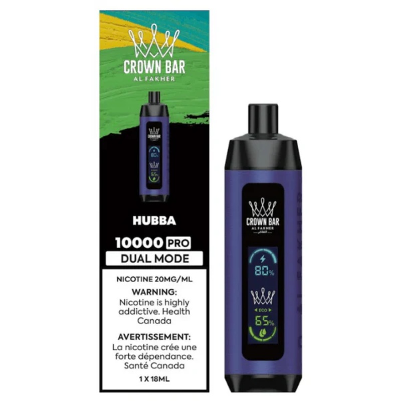 Crown Bar – Al Fakher – Disposable Vape 10K – Hubba